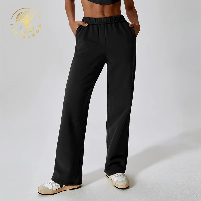 Wholesale High Quality Streetwear Blank Baggy Straight Wide Leg Jogger ...