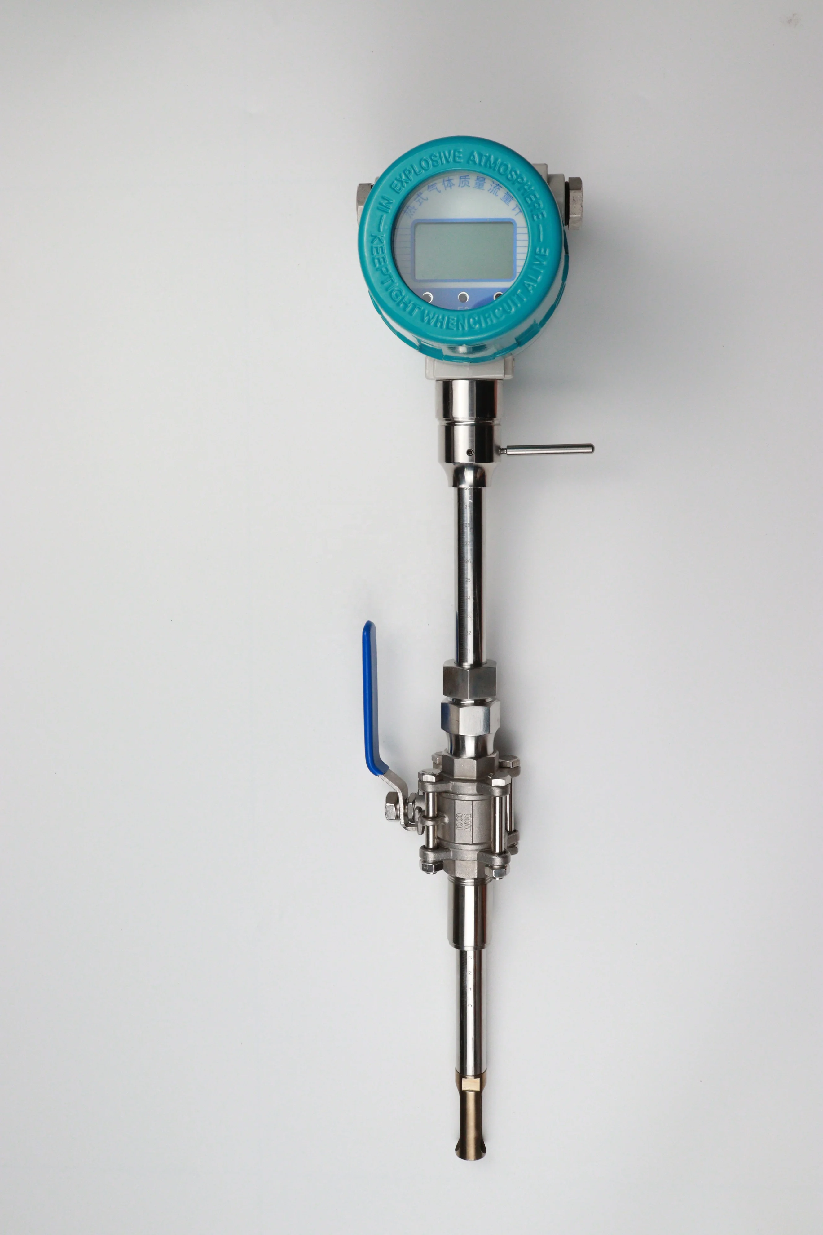 Smart Modbus Remote Thermal Gas Mass Flow Meter Dn20 Thread Type with RS485 Oxygen CO2 Flow Meter OEM Customizable