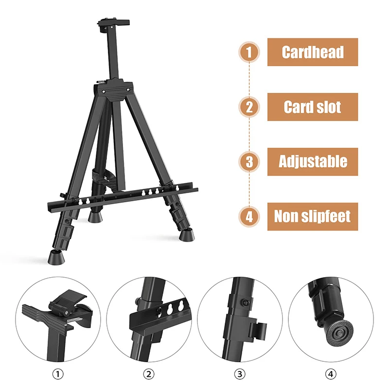 Bomeijia New Iron Metal Tripod Stable Black and Higher Easel Hot Sale Custom Art Tools