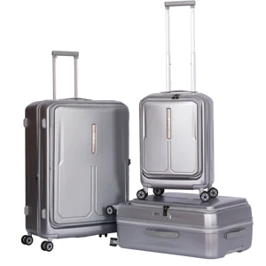 Unisex High-Capacity ABS PC Luggage Set With Spinner Caster Practical Functional for Trips Front Open Luggage