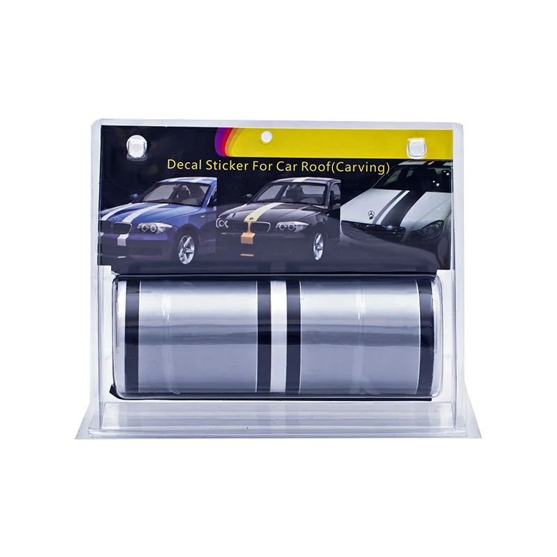 CARLAS Long Matte Textured Racing Stripes Graphic Decals Vinyl Line Stripes Racing Stickers Car Decal Sports