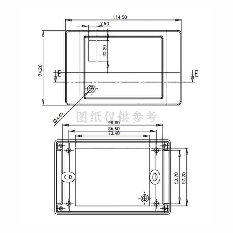 Access Control Card Reader Enclosure Processing Customized IP54 PCB Abs Plastic Electronics Access Control Box Case Housing