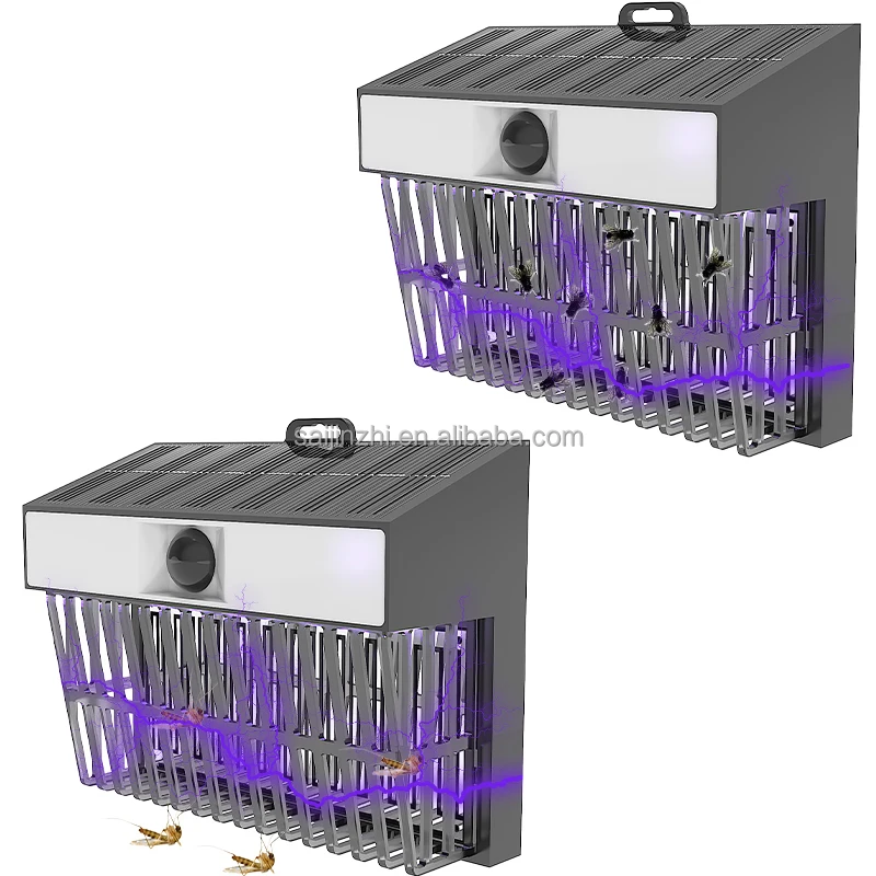 saijzek nieuwe oem/odm buiten gang tuin licht muggen insect insecten zapper lantaarn insecten licht zapper zonne insecten zapper licht