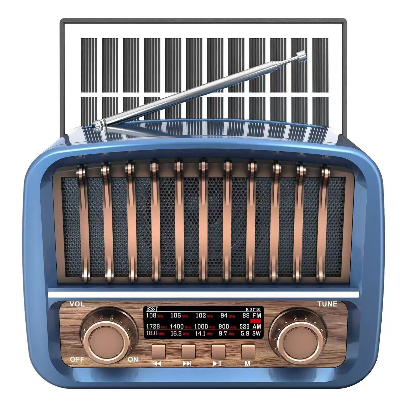 Retro Customized Rechargeable USB Home AM FM SW Multi Band