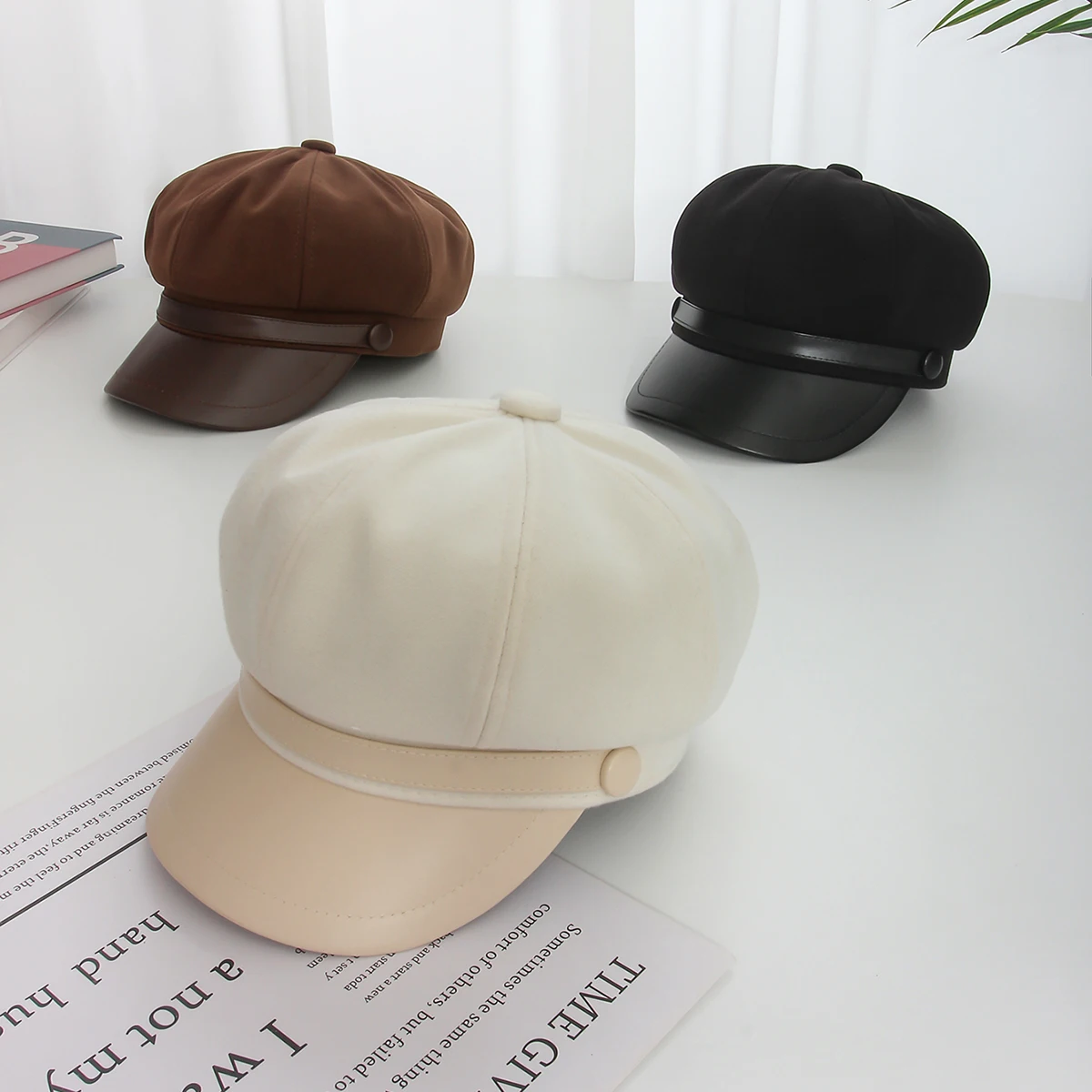 Béret Octogonal Newsboy - Style Vintage - Taille Ajustable - Pour Homme - 13
