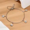 N601 four Daisy pendant bracelet-Silver