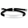 Bracelet corde noire-acier