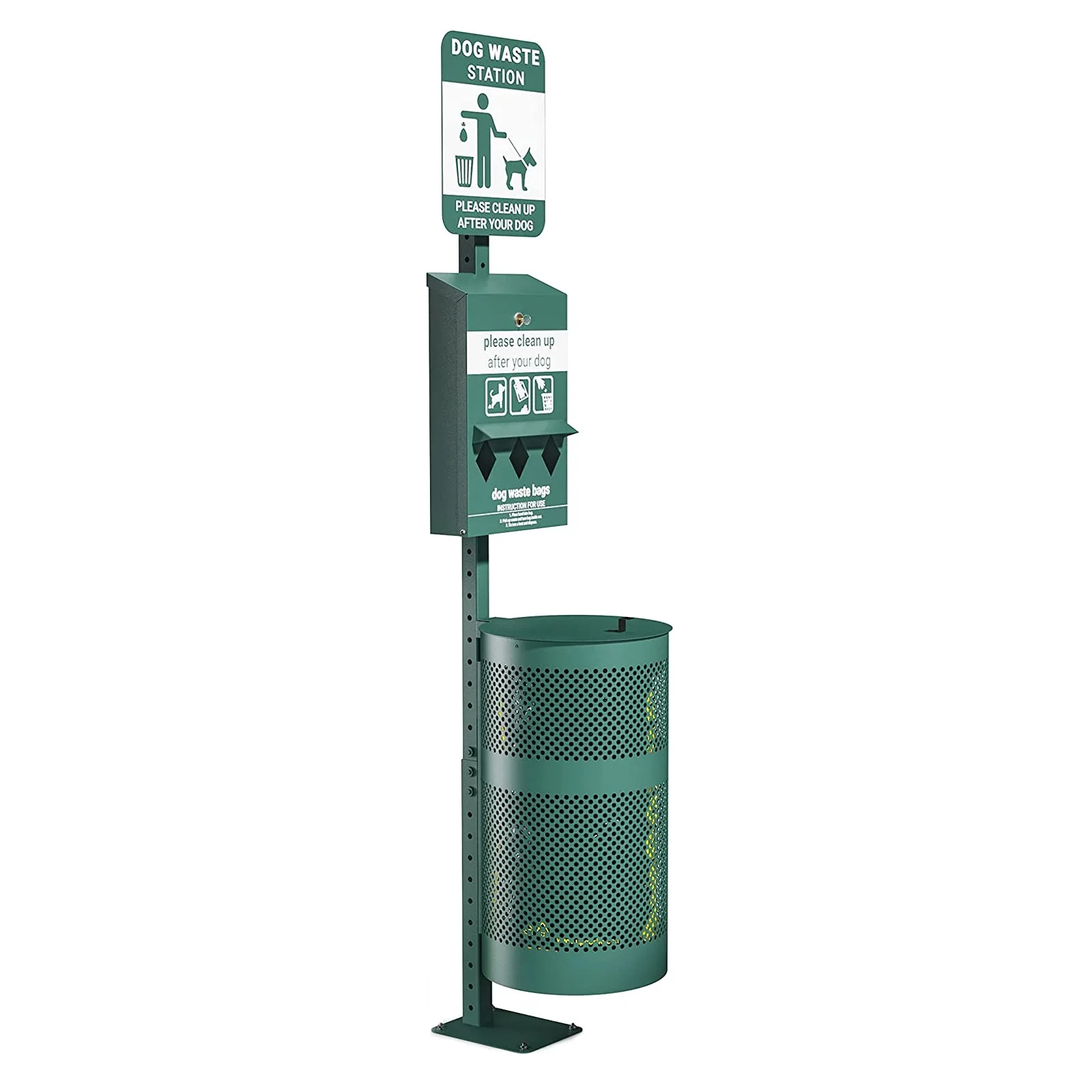 Recycle Dog Poop Waste Trash Bins Station Outdoor Pet Waste Station