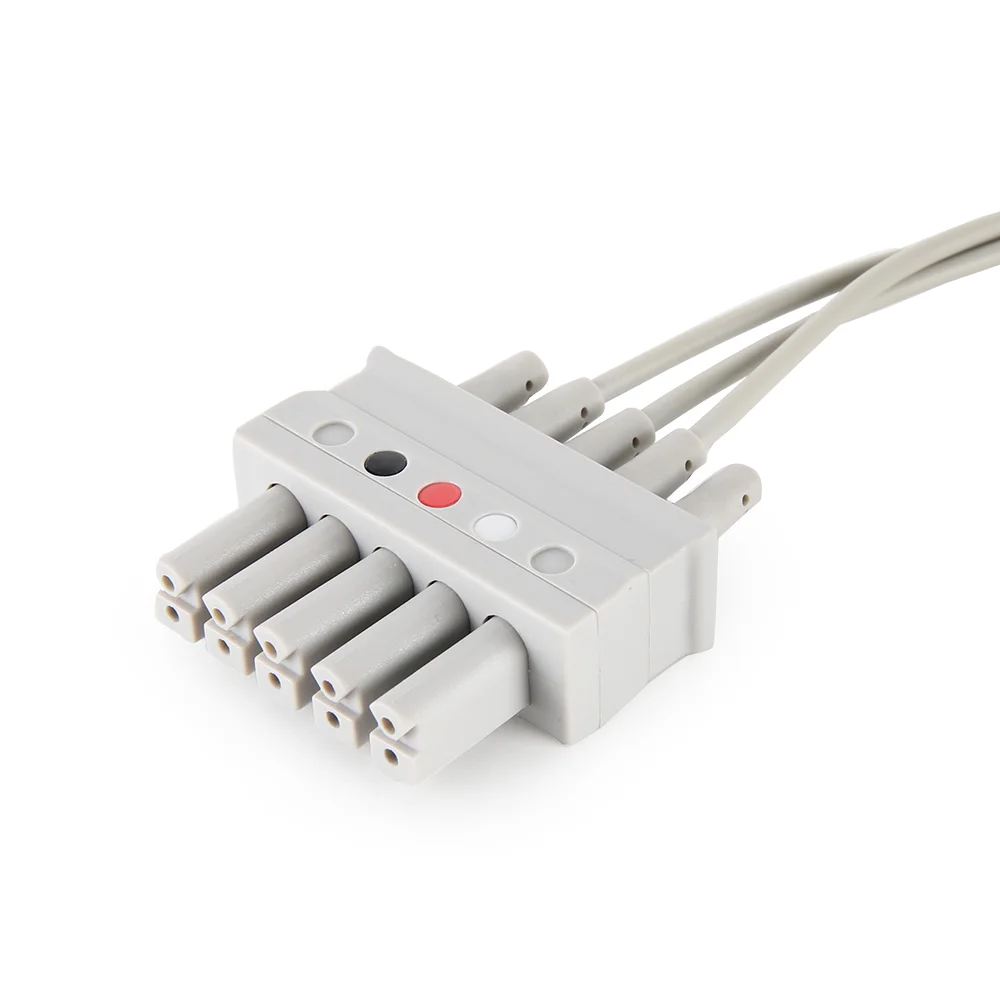 Compatible For Mindray Dpm5/ Dpm6/ Dpm7 Ecg Leadwires 3 Leads Snap Ecg ...