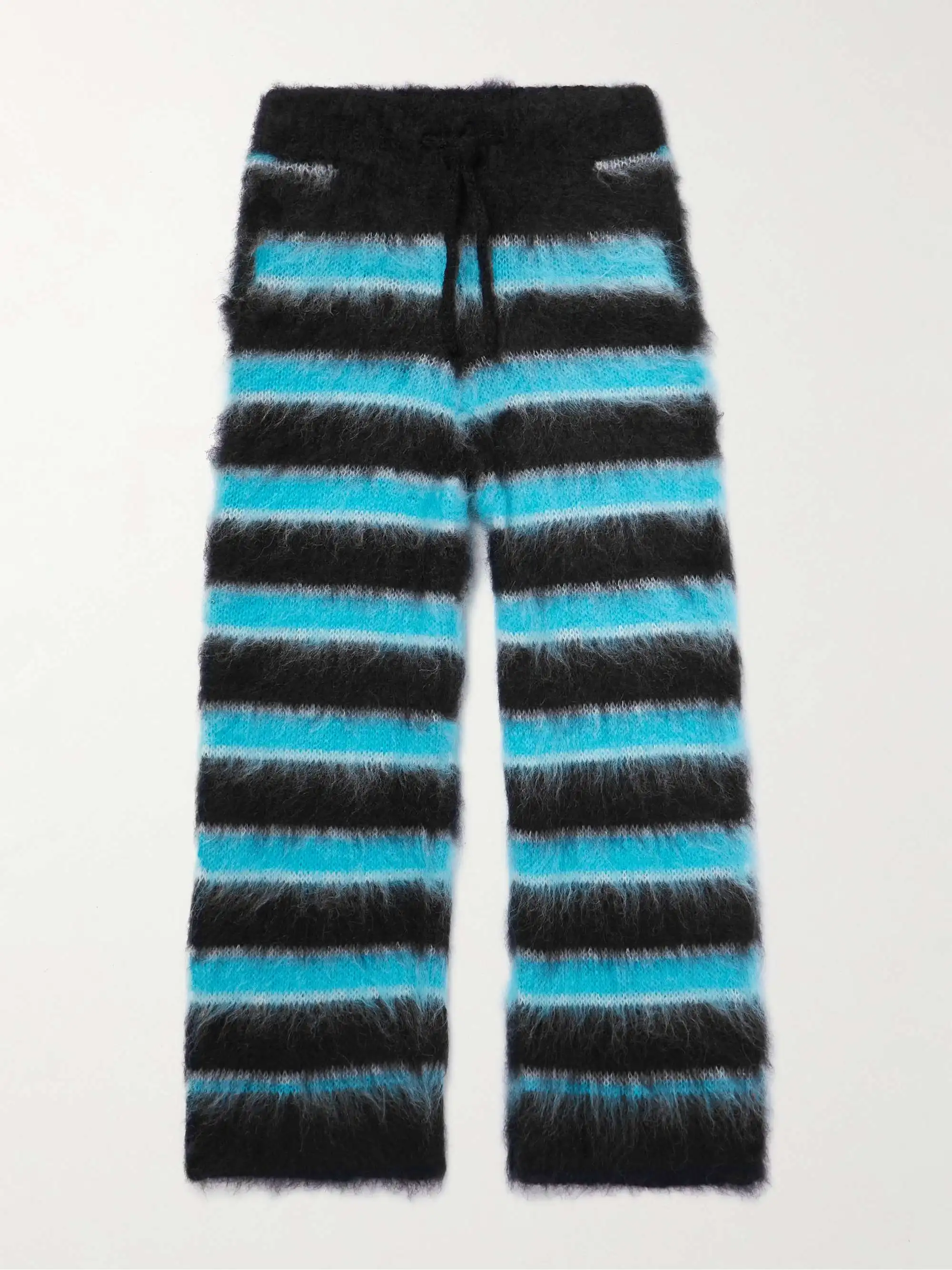 Buy Men Blue Tailored Knit Trousers Online