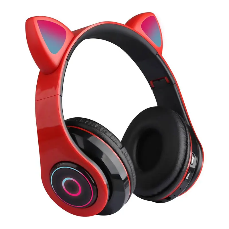 귀여운 Led 고양이 귀 이어폰 접이식 무선 헤드폰 코스프레 고양이 헤드폰 게임용 헤드셋 마이크 포함 - Buy 와이어 덜 헤드폰  보트,와이어 마이크없이,유선 헤드폰 Product On Alibaba.Com