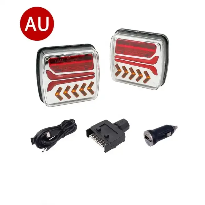 FASA Wireless Trailer Light With 7 Pin Plug LED Towing Lights Rear Truck Boat Rear Tail Trailer Lamp