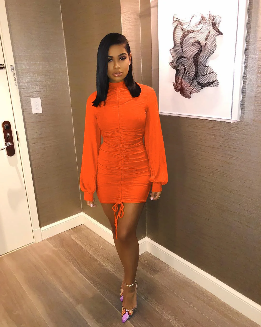 classy orange dresses