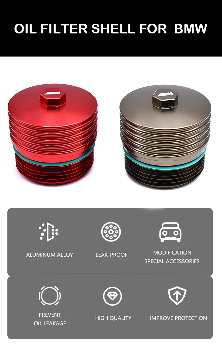 Sk Custom Oil Filter Housing Cap Cover For Bmw N47 Engine Aluminum Oil