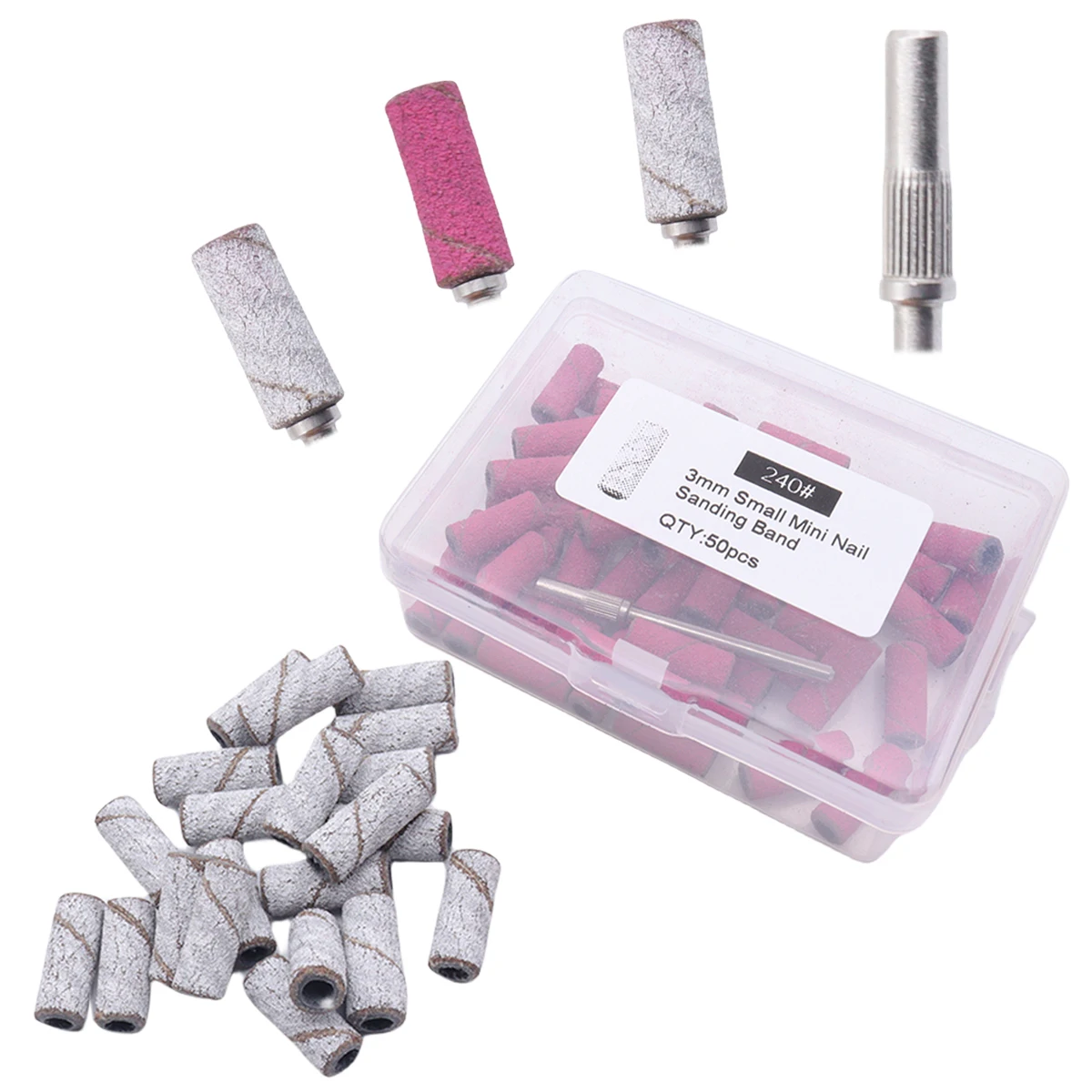 51pcs Mini Nail Drill Bit Nail Bits Drill Mandrel Bit For Nails 3mm