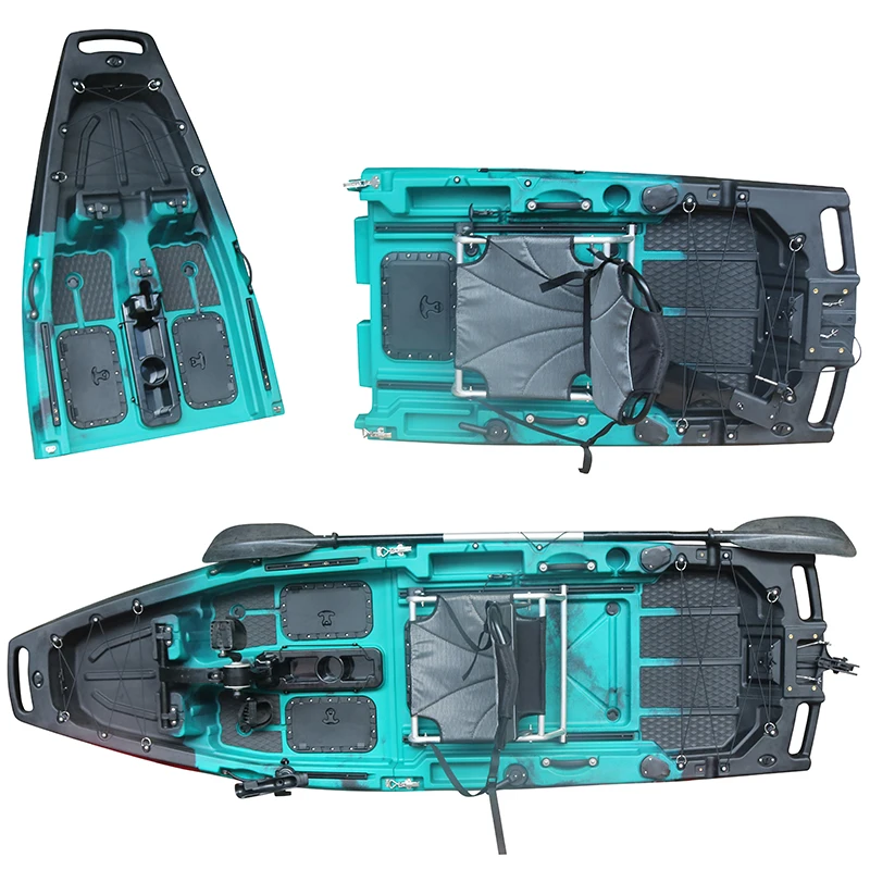 10ft Propeller Ocean Pedal Drive Kayak Modular 1-Person HDPE Sea Live Fish Storage Kayaks for Fishing Hull Material Rivers