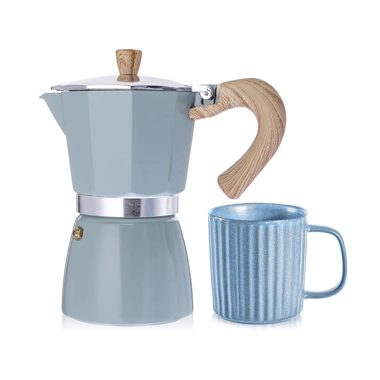Coffee Maker Aluminum Moka Pot Italian Type Espresso Percolator Pot Latte  Stovetop 150/300ML 3/6