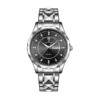 1 black dial silver strap