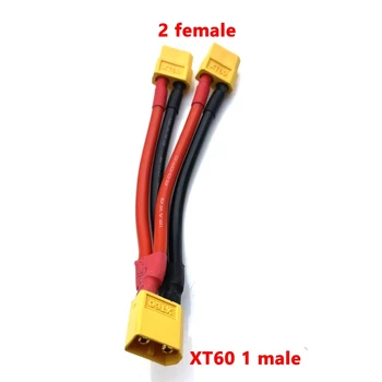 Lot 2 Adaptateurs Parallèles XT90 Femelle Vers 2 Mâles - Harnais Y 10cm 12 AWG Pour Batterie Lipo RC