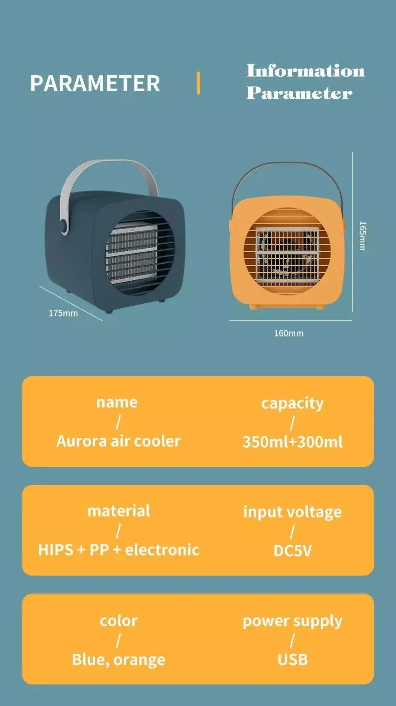 Portable Small Desktop Table Quiet Mini Air Cooler Fan Water Mist Fan With 3 Modes Air Cooling Conditioner Fan_voghion.com