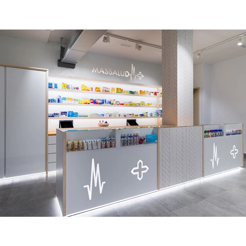 LUX Decoration Ideas Customized Pharmacy Shop Design for Retail Store