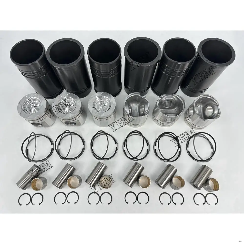 6D125 Engine Rebuild Kit With Cylinder Liner Piston Ring for Komatsu Original Excavator Part