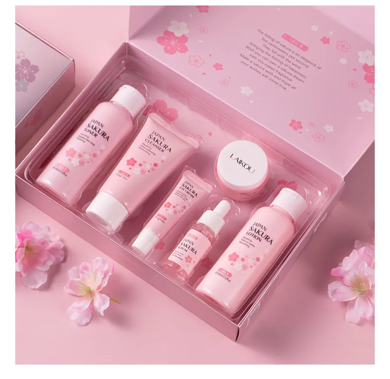 Pure Deep Nourish Smooth Fine Lines Cherry Blossom 6 Piece Set Skincare