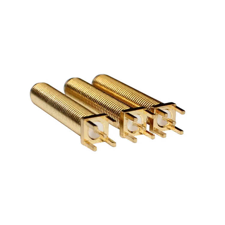 product factory sma ke tooth length 28mm coaxial connector sma gold plated insert pcb sma female connector-2