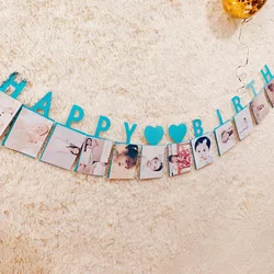 Royal Prince Ghirlanda Foto 1° Compleanno Con Cartelli 1-12 Mesi, Blu Navy E Oro Glitterato, Fai Da Te