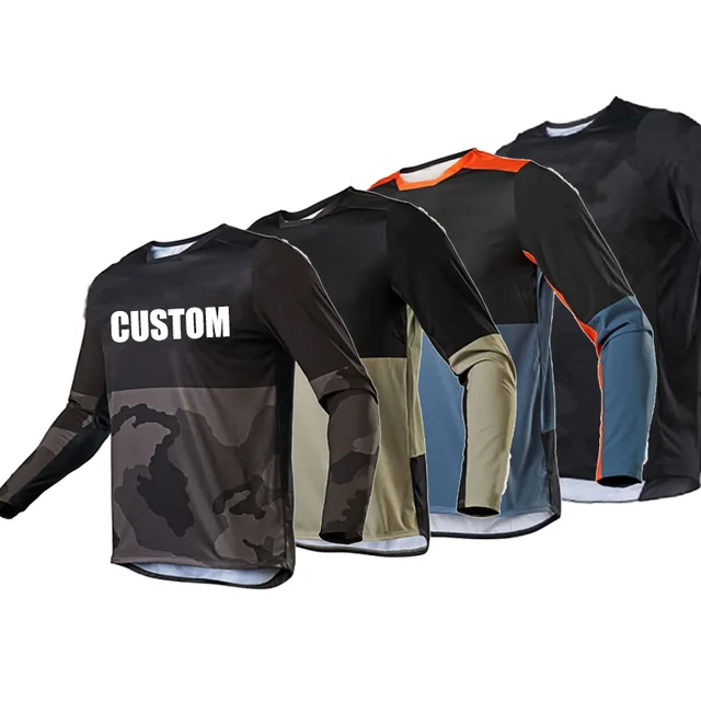 Latest Hot Sell Custom Racing Jersey Durable Long Sleeve Mountain Jersey motocross Jersey Motorcycle