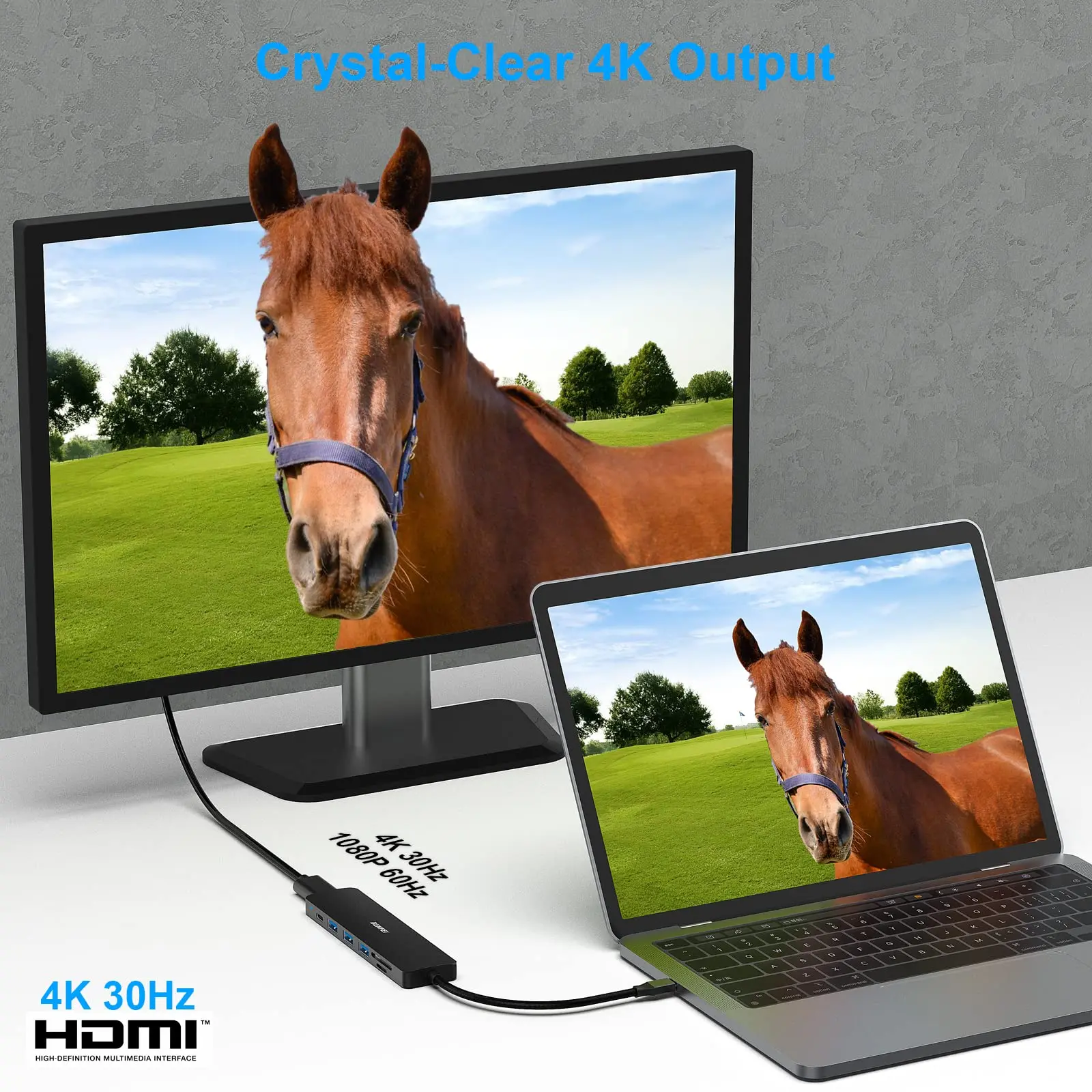 Crysto Hub USB 2.0 Con 3 Porte + Lettore Di Schede Multifunzione (SD/MMC, MS, Micro SD, M2) – Portatile E Plug-and-play - 3