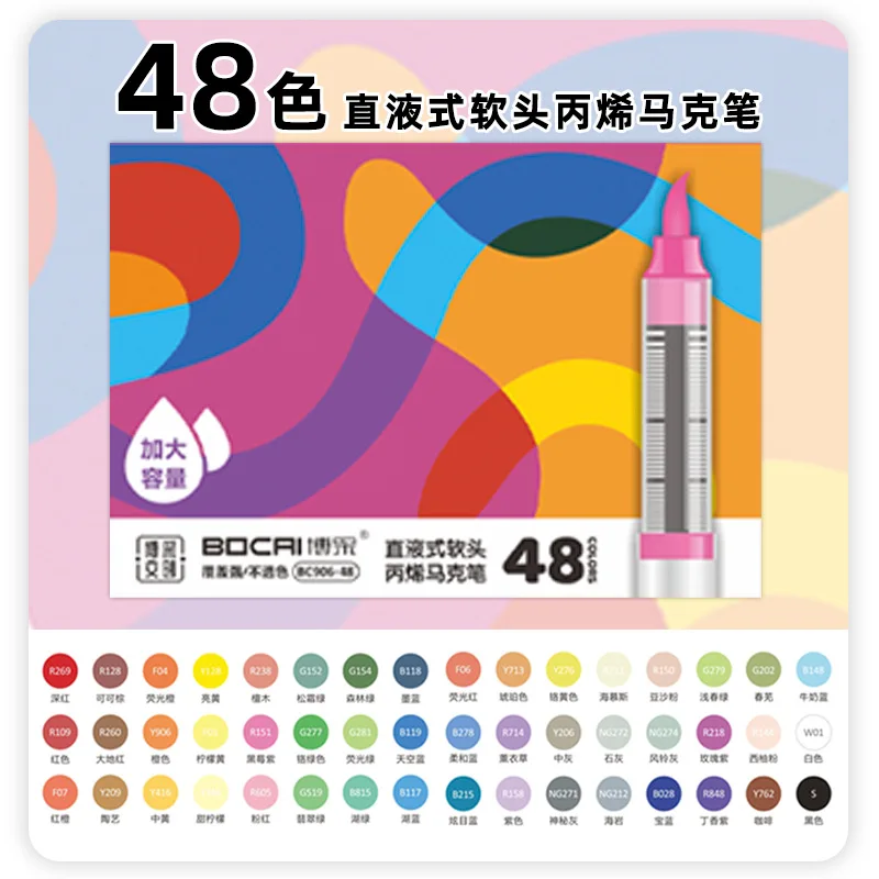 Большие емкости бесцветные детские ручки от руки штабелируемые акриловые маркеры с мягкой головкой