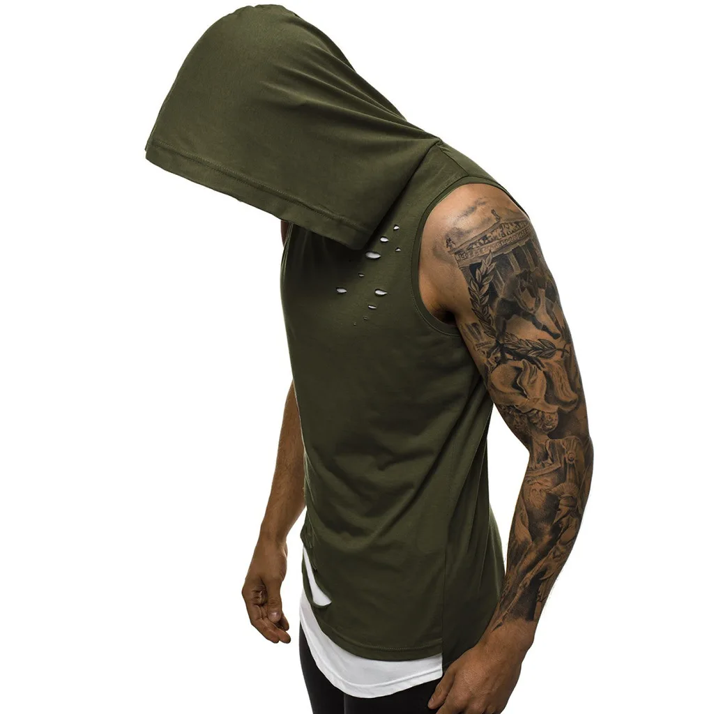 ripped black moletom com capuz
