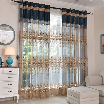 Tela De Tul Para Ahuecado-hacia Fuera Bordado Cortinas - Buy De Cortina