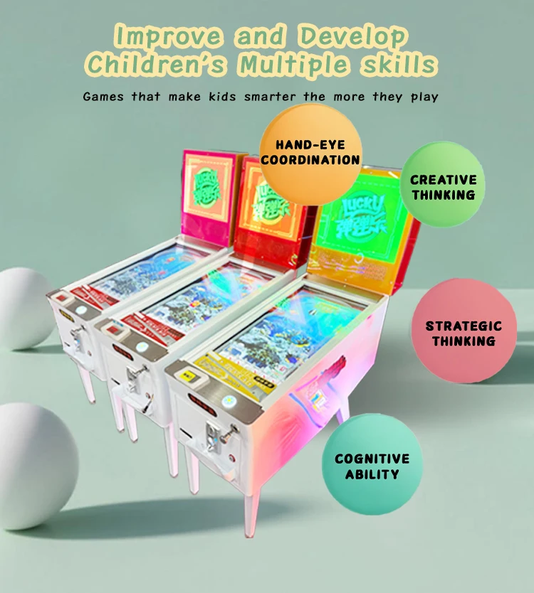 Funpark New Arrivals Coin-Operated Arcade Redemption Machine Happy Bounce Tickets Lottery Games 1 Year Warranty English Metal factory