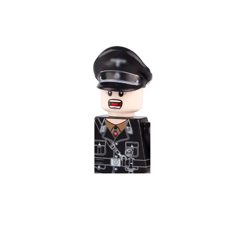 Mini Military WW1 WW2 Figures German US Army Tank Commando Soldier With Weapons Guns Swat Building Blocks Kids Toy