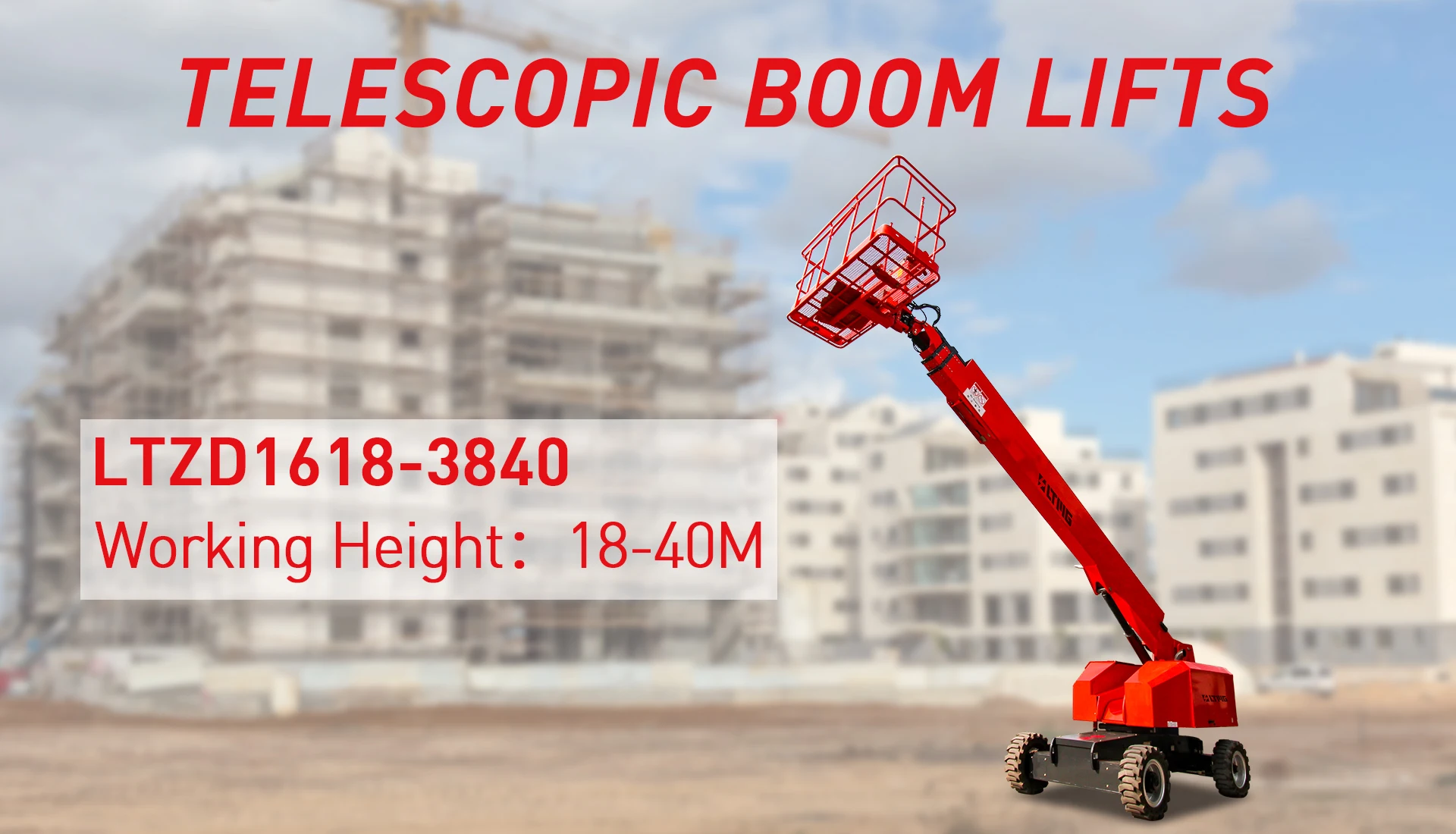 Ltmg Work Platform Telescopic Man Lift 16m 25m 30m 38m Telescopic Boom ...