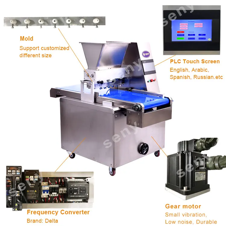 Automatic Cake Cupcake Machine Encrusting Production Line With Various of Nozzles