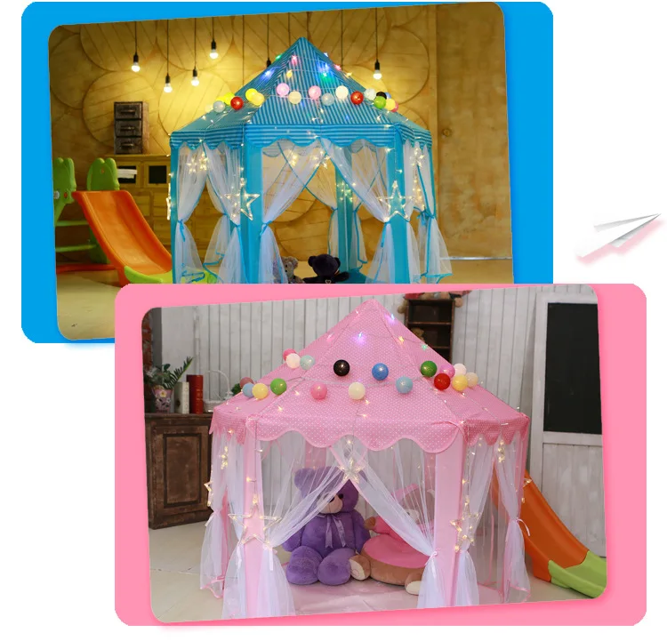 Детская шестиугольная палатка принцессы для дома игровой домик принцесса домашняя Палатка Домик игрушка Amazon продажа