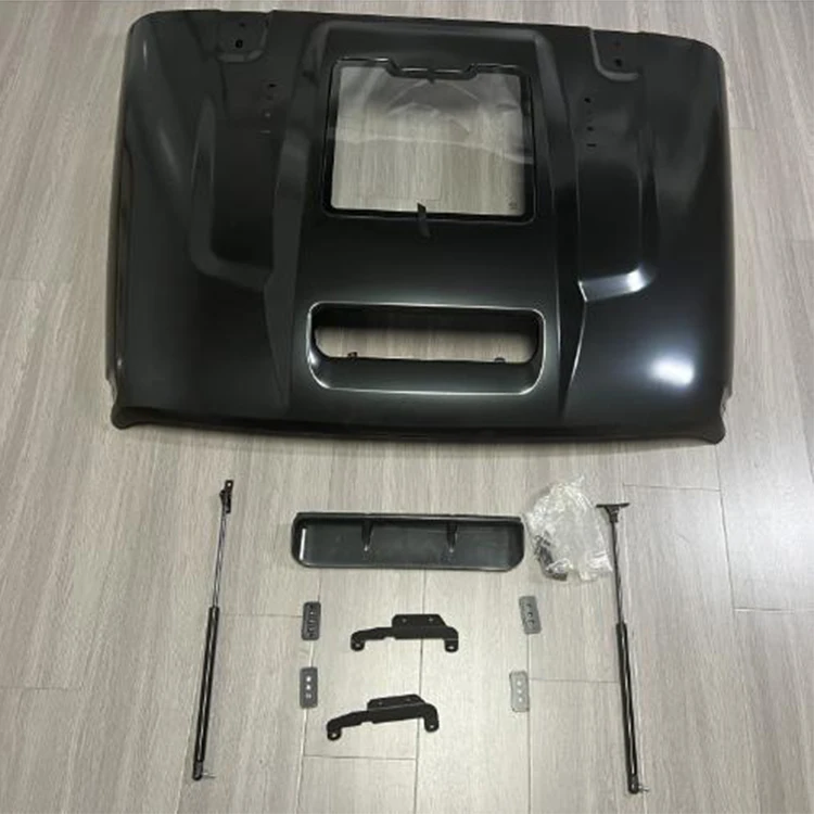 product wholesale steel engine bonnet for jeep wrangler jl 2018 2024 jlu gladiator jt performance vented hood replacement kit-8