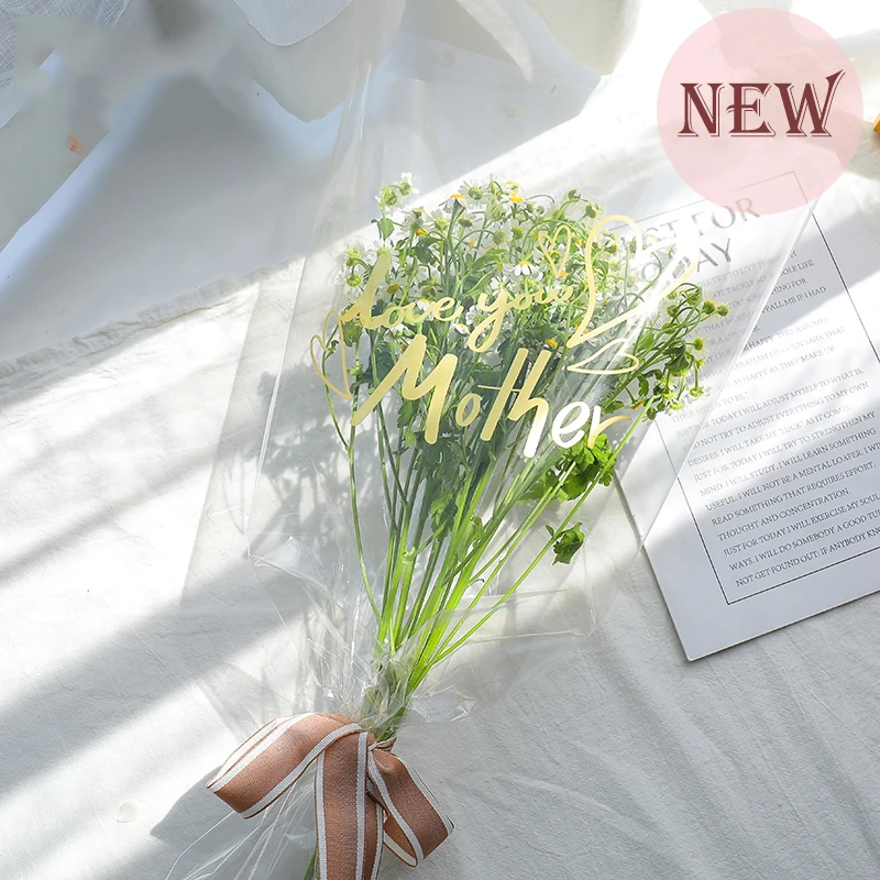English Transparent Cellophane Bouquet Wrapping Paper Clothing Shoes Gift  Packing English Design Paper Flower - Buy English Transparent Cellophane