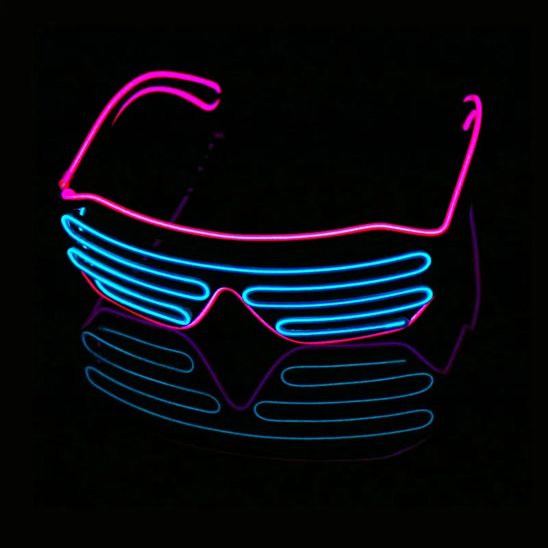LED Glasses Flashing EL Wire Luminous Party Decorative Lighting Classic Gifts Bright Light Activing Props Festival Party Gifts