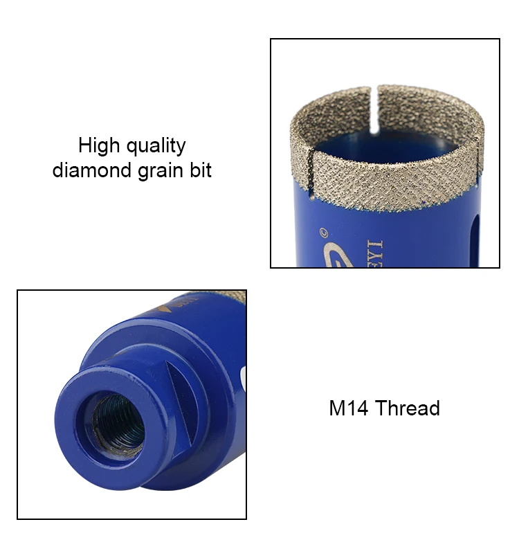 product 6mm 150mm crown m14 thread vacuum brazed diamond core drill bit oem and odm supported for marble granite stone porcelain tiles-16