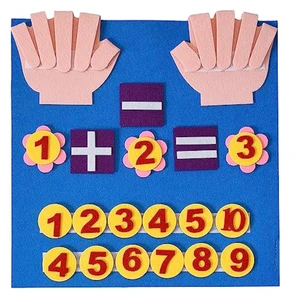 EPT DIY Felt Finger Numbers Counting Baby Learning Math Felt Educational Toys for Kids Learning