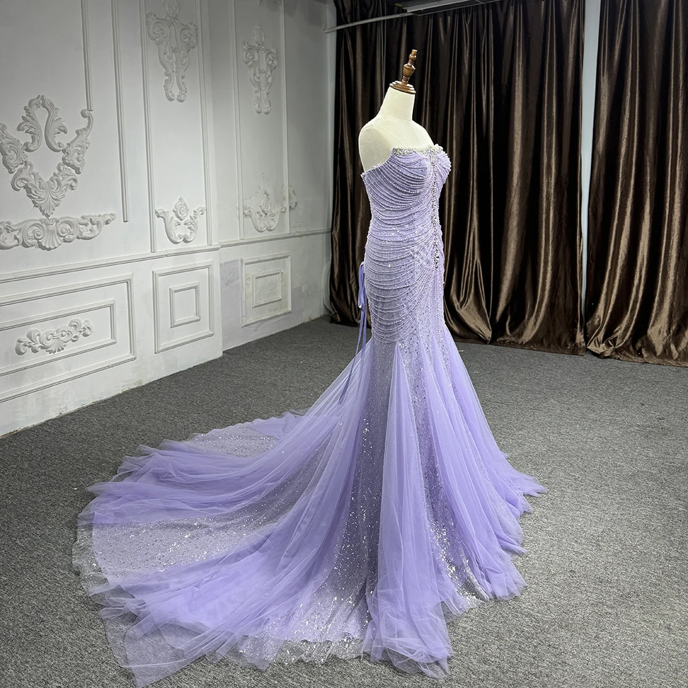 Mermaid Prom Dress Corset Lilac Purple Lace Tulle Evening Dress 1188|  Alibaba.com