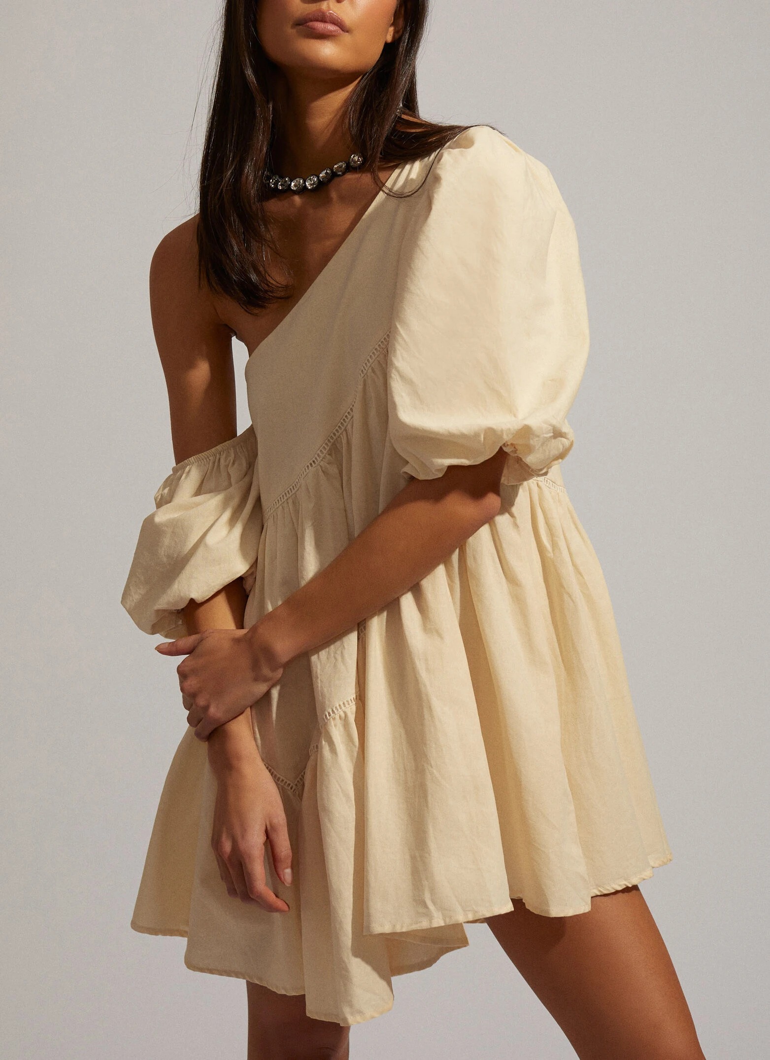 knee length dresses for ladies Odette Linen Dress