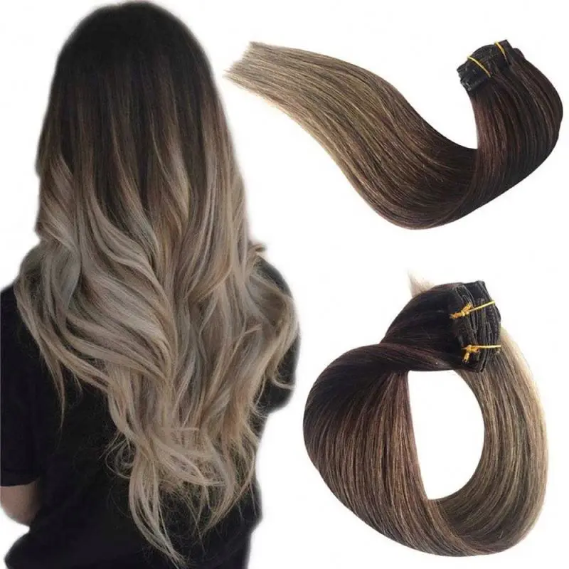 2023 Wholesale Unprocessed Machine Weft 100% Human Hair Extension Virgin Bundle Hair Raw Ponytail Remy Vendors Hair Weft