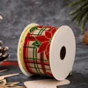 Red Plaid Red Leaf Ribbon
