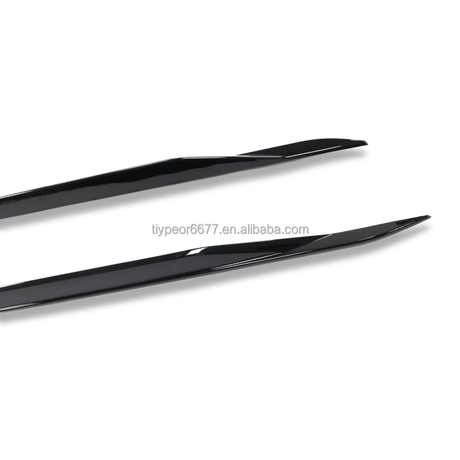 product tiypeor glossy black decorative splitter side skirts lugs for bmw 5 series g60 2024   extension lip spoiler-7