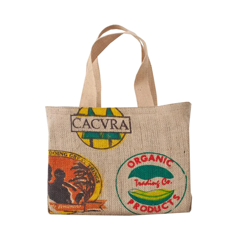 Recycled Jute Burlap Coffee Bag Multi-Function Tote